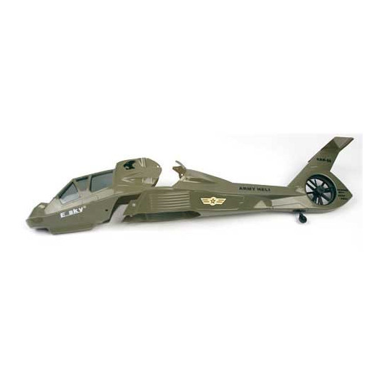 Piece for Electric Helicopter Fuselage Green Comanche | Scientific-MHD