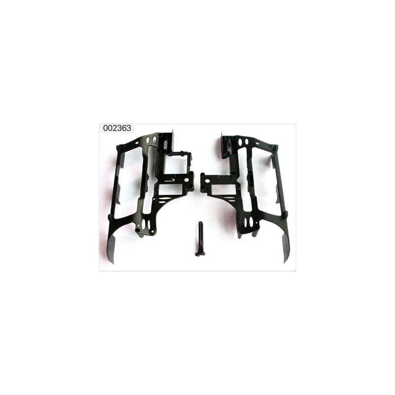 Piece for HB electrical helicopter flanks of chassis | Scientific-MHD