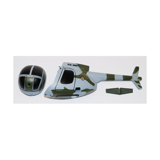 Piece for Hughes 500 Gray Green Fuselage Electric Helicopter | Scientific-MHD