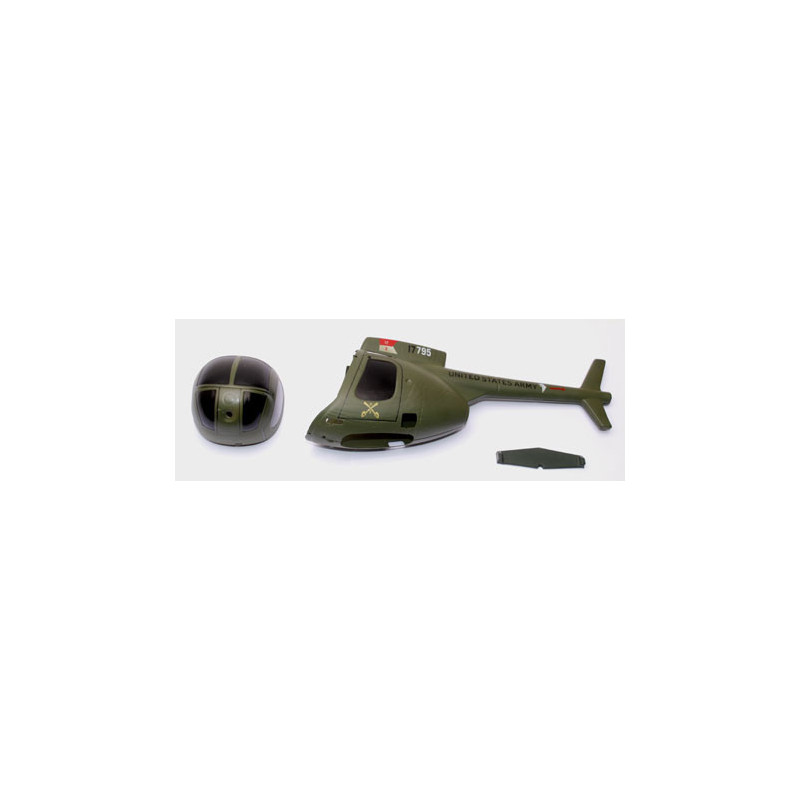 Part for Hughes 500 Electric Helicopter Olive Fuselage | Scientific-MHD