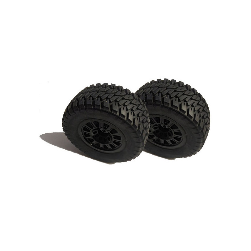 Electric car room all path 1/10 Kansas pair of black wheels | Scientific-MHD