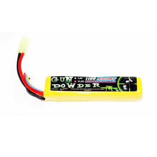 Lipo battery for radio controlled device Airsoft Gun Powder 1100 11.1V 1 stick | Scientific-MHD