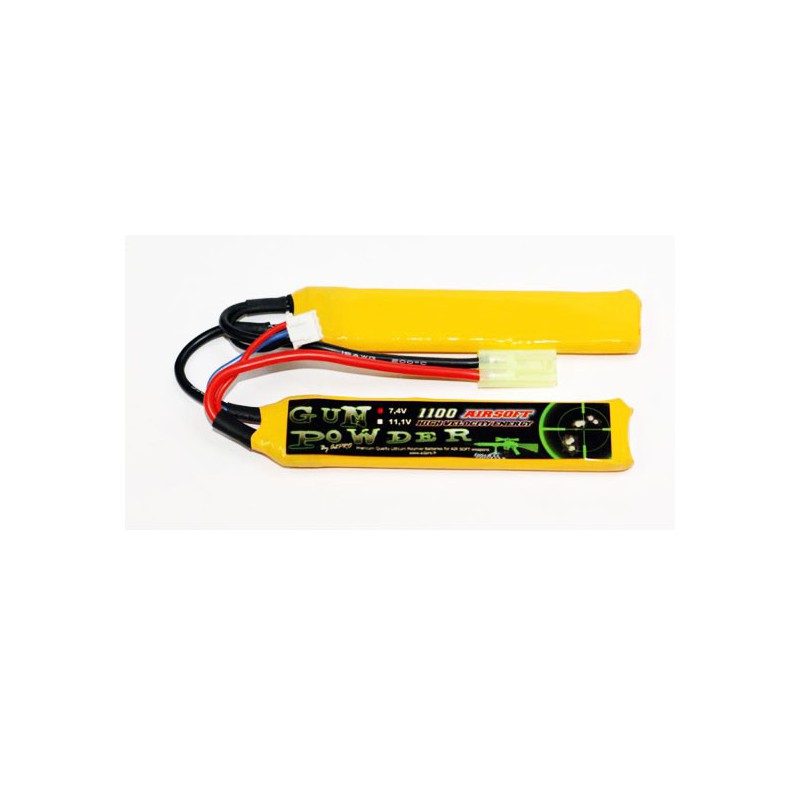 LIPO ACCCI for radio -controlled device Airsoft Gun Powder 1100 7.4V 2 Sticks | Scientific-MHD