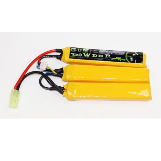 LIPO ACCCI For radio controlled device Airsoft Gun Powder 2200 11.1V 3 Sticks | Scientific-MHD