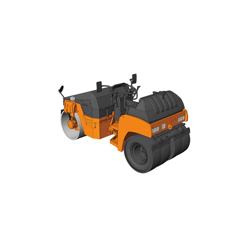 Hitachi vibratory plastic truck model Combined Roller ZC50C-5 | Scientific-MHD