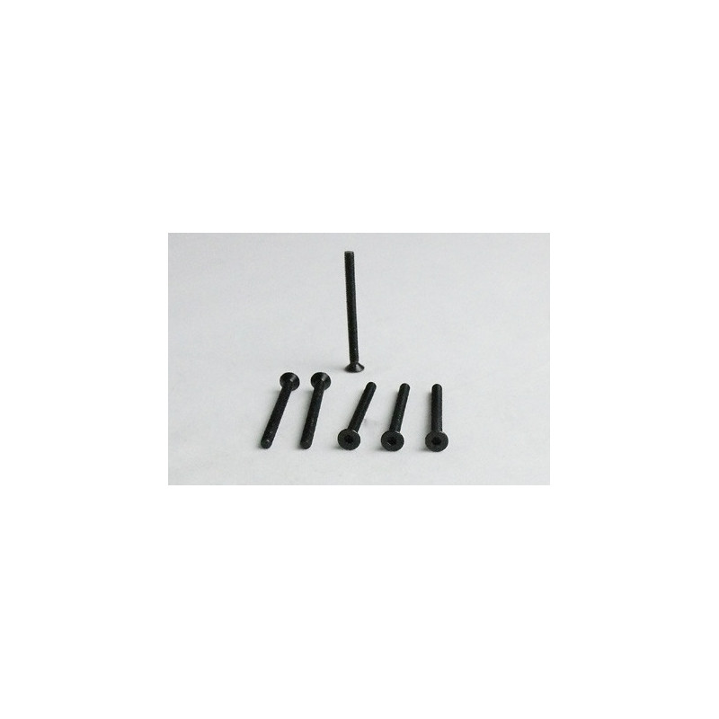 Part for electric car all path 1/10 flat screw m3*36 6pcs | Scientific-MHD