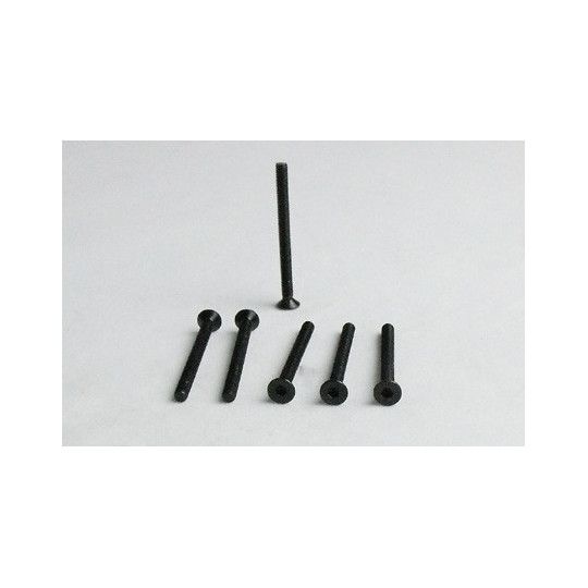 Part for electric car all path 1/10 flat screw m3*36 6pcs | Scientific-MHD