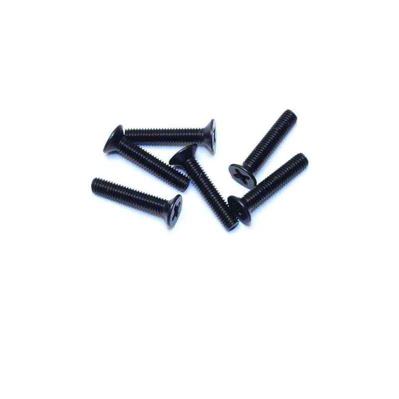 Electric car room all path 1/10 flat head screw m3x14 (6pcs) | Scientific-MHD