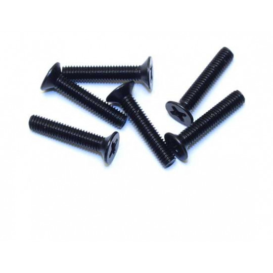 Electric car room all path 1/10 flat head screw m3x14 (6pcs) | Scientific-MHD