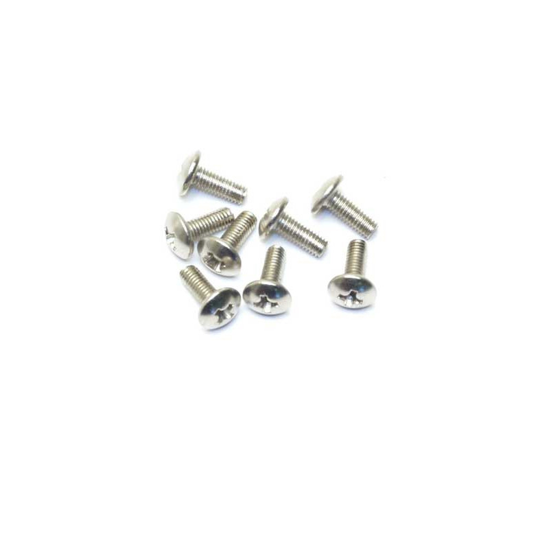 Part for electric car all path 1/10 round head screw m3x8 (8pcs) | Scientific-MHD