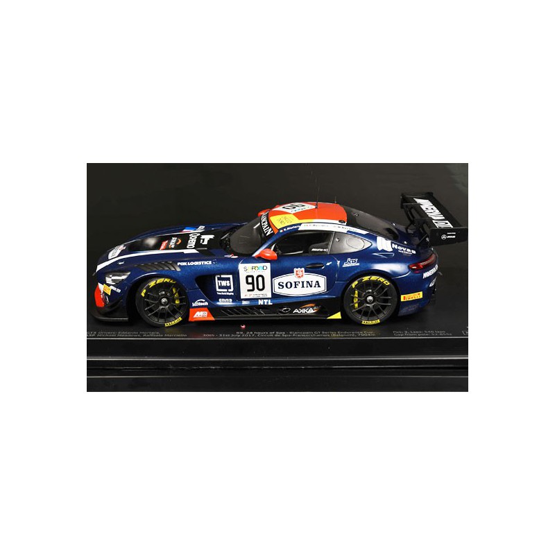 Miniature car Die Cast at1/18 Mercedes AMG GT3 AKKA ASP 24H SPA 1/18 | Scientific-MHD