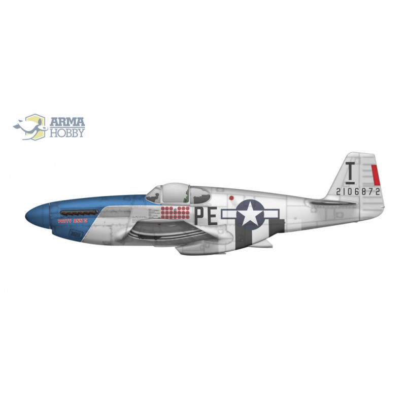 P-51B Mustang 1/72 plastic plane model | Scientific-MHD