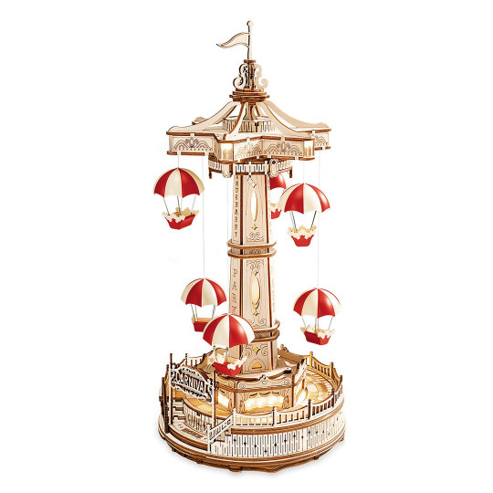 Intermediate mechanical 3D puzzle Musical and luminous parachute carousel Intermediate mechanical 3D puzzle Musical and luminous parachute carousel | Scientific-MHD