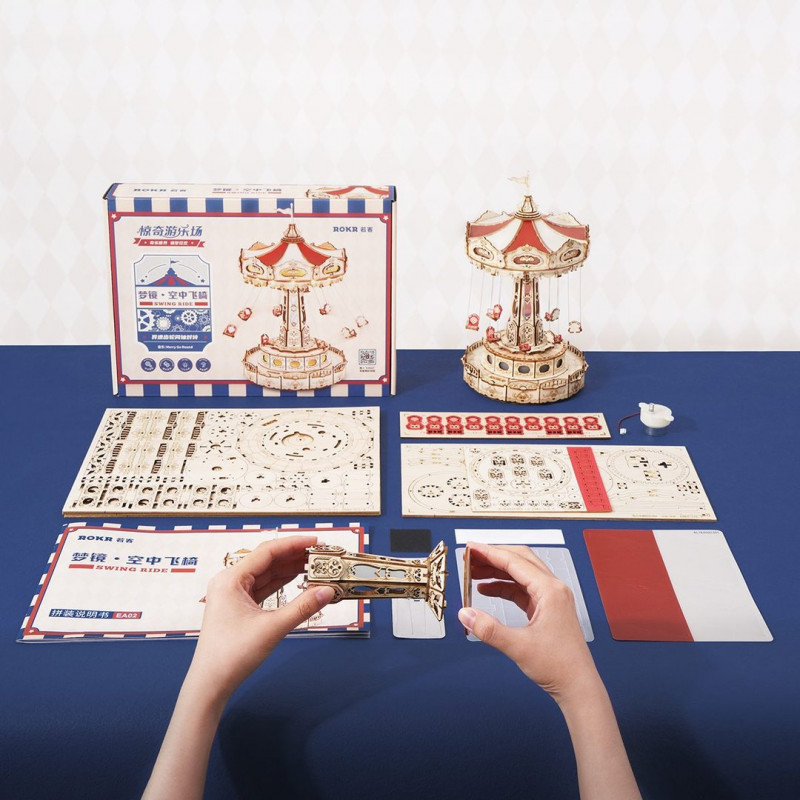 Intermediate mechanical 3D puzzle Musical and luminous swing carousel | Scientific-MHD Intermediate mechanical 3D puzzle Musical and luminous swing carousel | Scientific-MHD