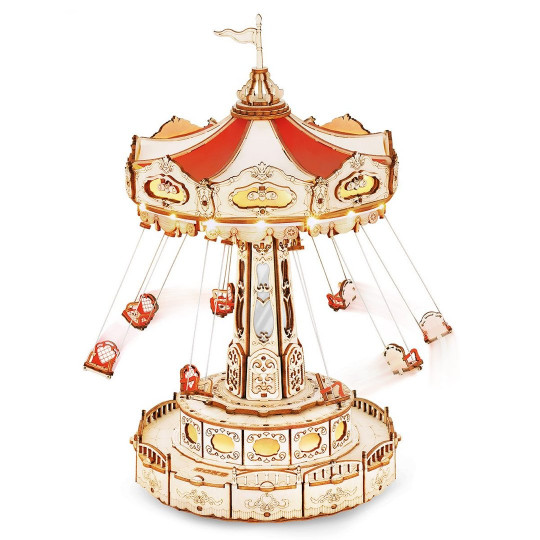 Intermediate mechanical 3D puzzle Musical and luminous swing carousel Intermediate mechanical 3D puzzle Musical and luminous swing carousel | Scientific-MHD