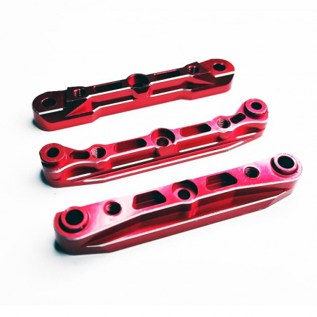 Parts electric car - Red anodized aluminum braces for Gunner MT or TR 6S | Scientific-MHD Parts electric car - Red anodized aluminum braces for Gunner MT or TR 6S | Scientific-MHD