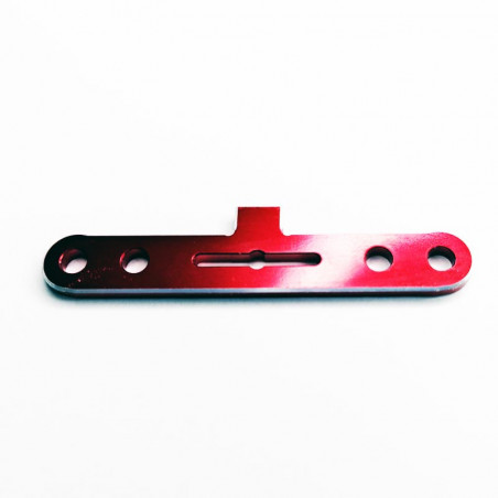Part for electric car - Red anodized aluminum front linkage plate for Gunner MT & TR 6S | Scientific-MHD Part for electric car - Red anodized aluminum front linkage plate for Gunner MT & TR 6S | Scientific-MHD