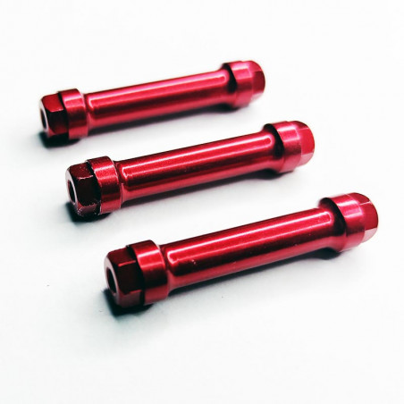 Part for Electric car - Spoiler spacers in red anodized aluminum for Gunner TR 6S | Scientific-MHD Part for Electric car - Spoiler spacers in red anodized aluminum for Gunner TR 6S | Scientific-MHD
