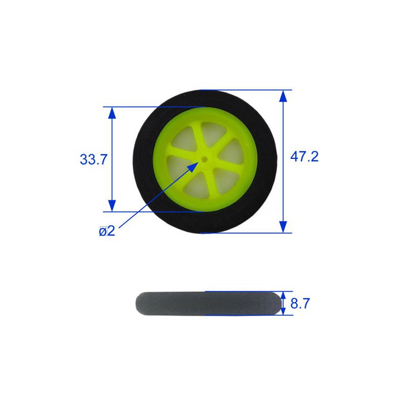 Embedded accessory foam wheels 46/8mm | Scientific-MHD