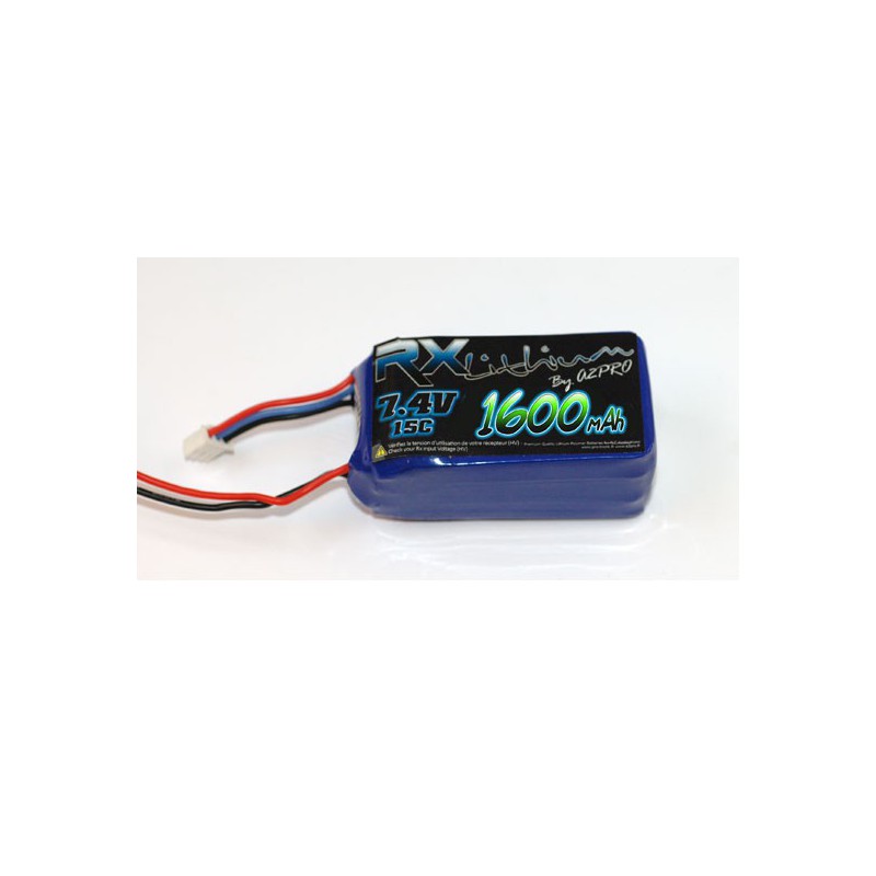 Lipo battery for radio -controlled device Pack RX Lipo 7.4V/1600MAH JR | Scientific-MHD