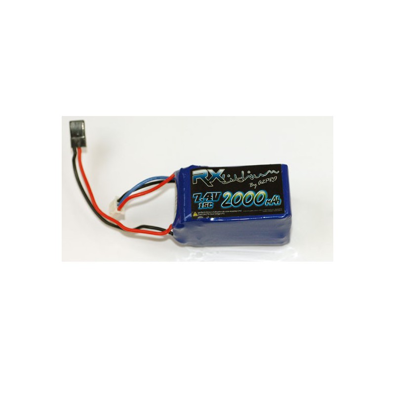 Lipo battery for radio -controlled device Pack RX Lipo 7.4V/2000MAH JR | Scientific-MHD