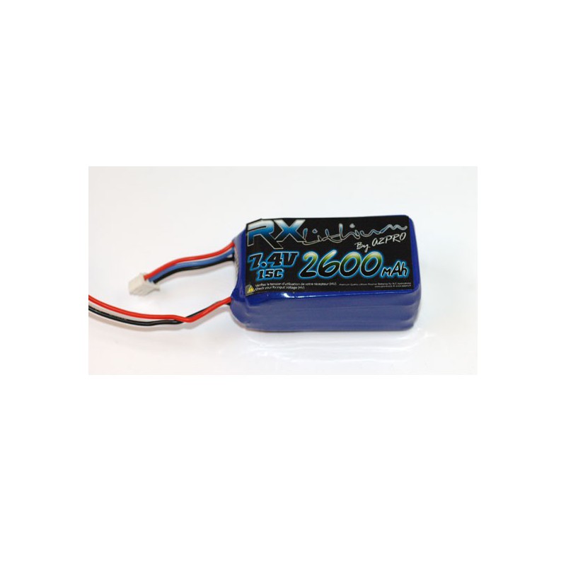 Lipo battery for radio -controlled device Pack RX Lipo 7.4V/2600MAH JR | Scientific-MHD