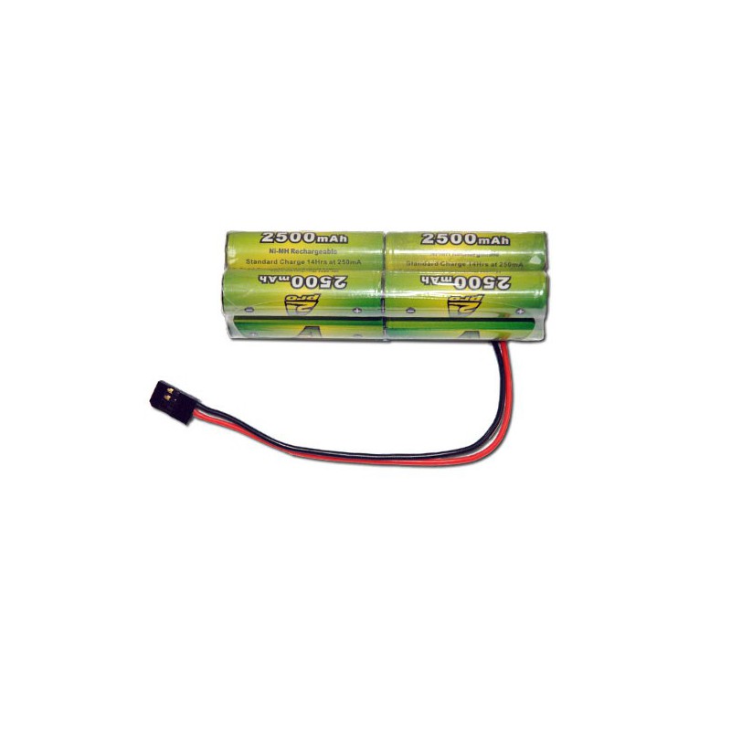 NIMH battery for radio controlled device TX B 9.6V/AP-2500 Futaba Type Servo | Scientific-MHD