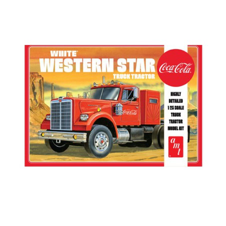 White Western Star Semi Tractor Coca-Cola 1/25 plastic truck model | Scientific-MHD White Western Star Semi Tractor Coca-Cola 1/25 plastic truck model | Scientific-MHD