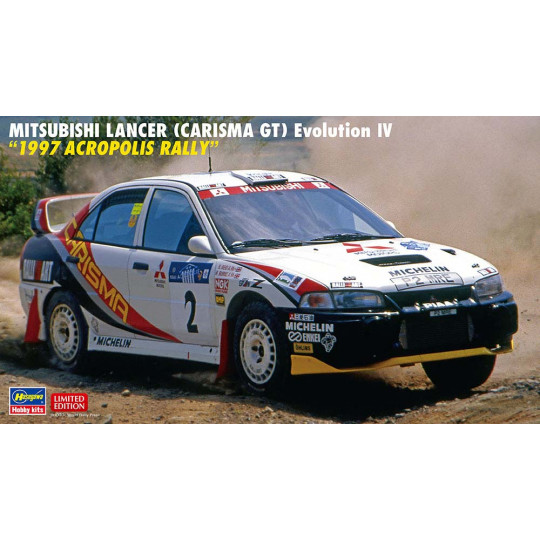 Plastic Model of Mitsubishi Carisma GT Evolution IV "Acropolis Rally 19997" 1:24 Plastic Model of Mitsubishi...