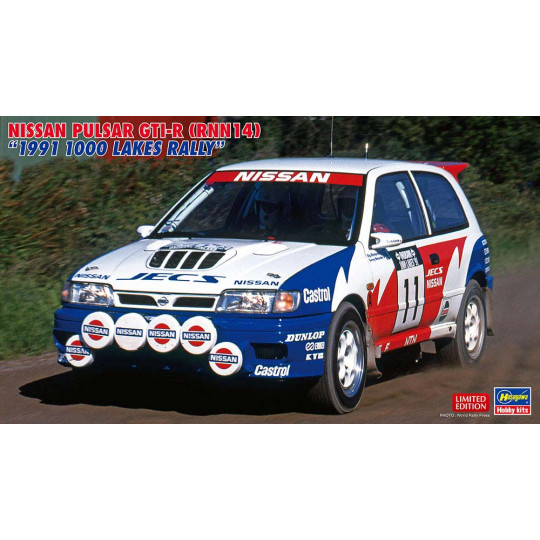 Plastic Model of Nissan Pulsar GTI-R (RNN14) "Rallye des 1000 lacs 1991" 1:24 Plastic Model of Nissan...