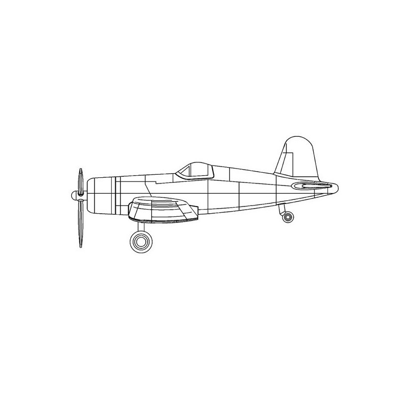 F4U-4 CORSAIR plastic boat model (pre-pained) 1/350 | Scientific-MHD