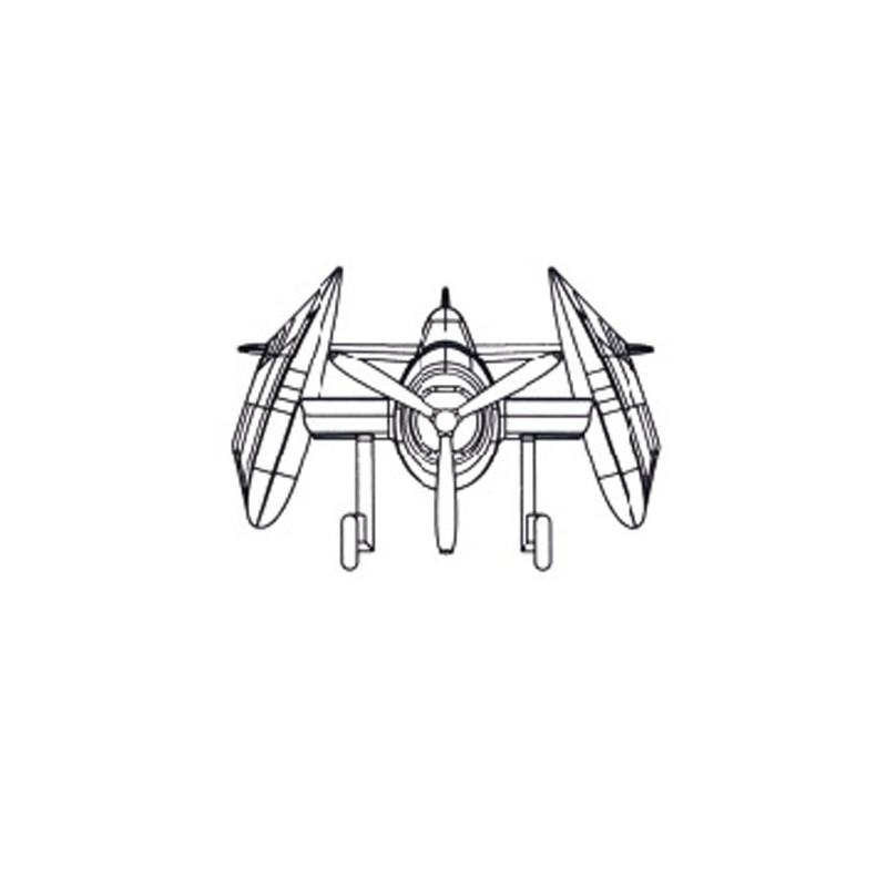 F6F HELLCAT plastic boat model (pre-pained) 1/350 | Scientific-MHD