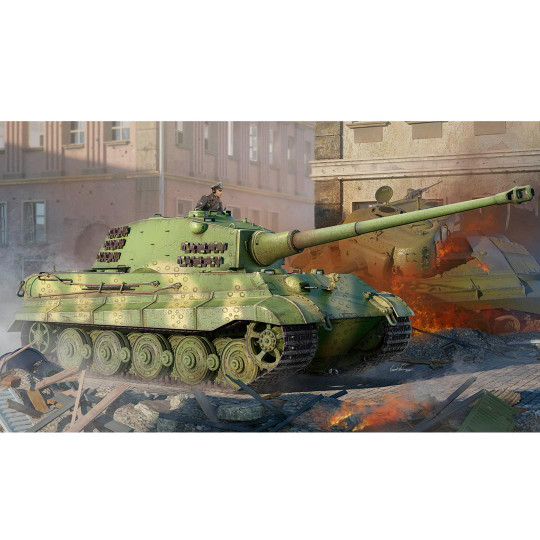 Plastic Model Tank Pz.Kpfw.VI Sd.Kfz.182 Tiger II (Henschel 105mm) 1:35 Plastic Model Tank...
