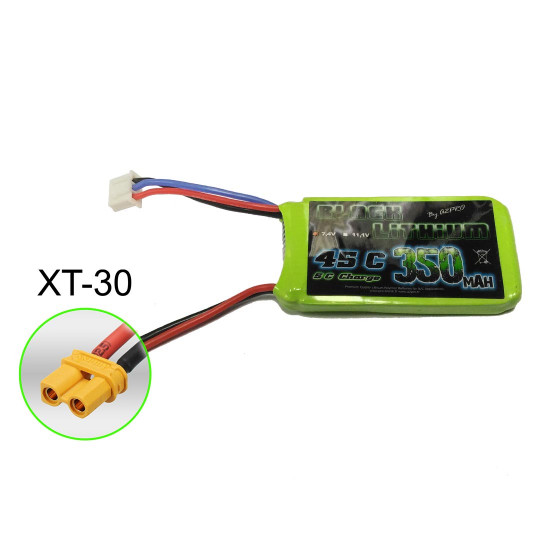 Lipo black lithium 350mAh 45c 2s XT-30 Lipo black lithium 350mAh...