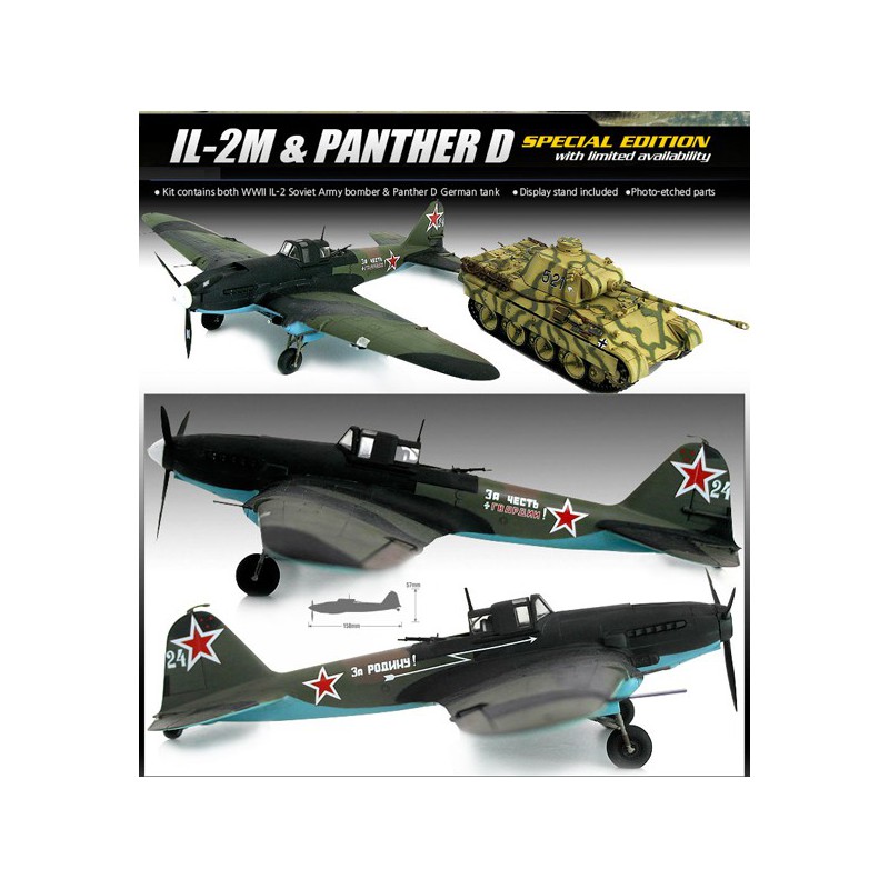 Plastic plane model IL-2M & PANTHER D 1/72 | Scientific-MHD Plastic plane model IL-2M & PANTHER D 1/72 | Scientific-MHD