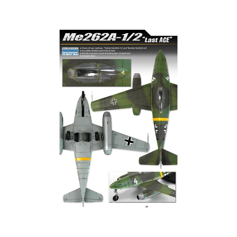 Plastic plane model Me 262A-1/2 LAST ACE 1/72 | Scientific-MHD Plastic plane model Me 262A-1/2 LAST ACE 1/72 | Scientific-MHD
