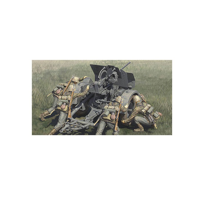 German figurine 20mm Flak 38 Early / Waffen SS Crews 1:35 | Scientific-MHD