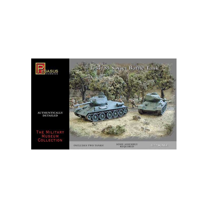 T-34/85 plastic tank model (2 pcs) 1/72 | Scientific-MHD
