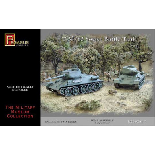 T-34/85 plastic tank model (2 pcs) 1/72 | Scientific-MHD