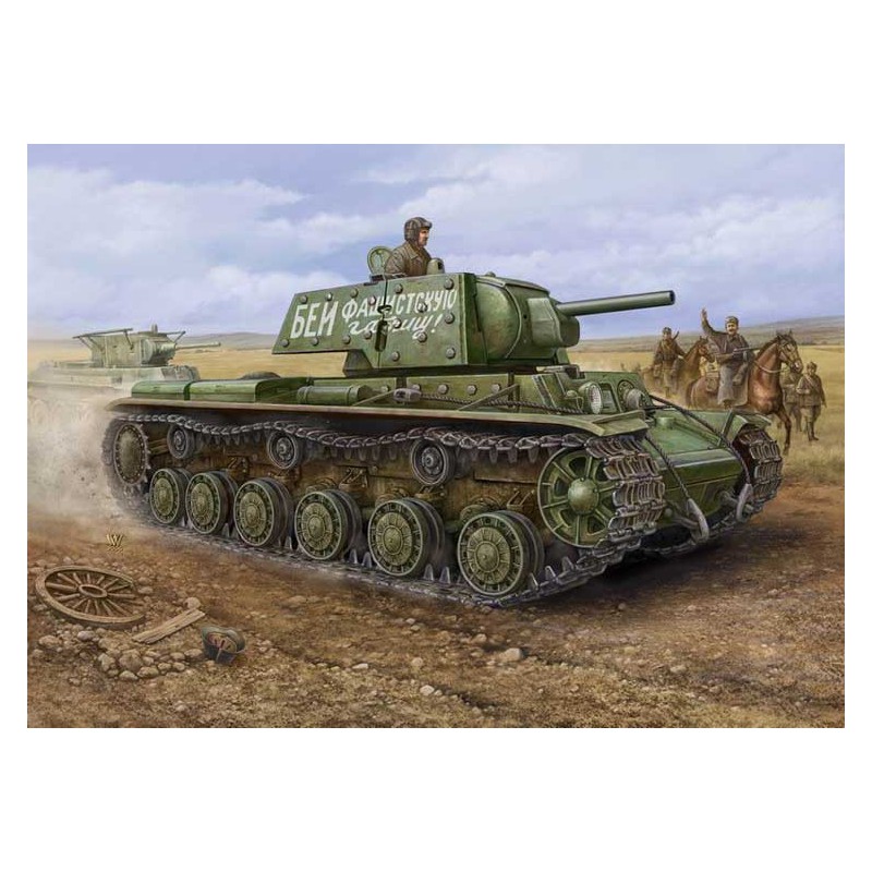 Russia kv-1's ehkranami 1/48 plastic | Scientific-MHD