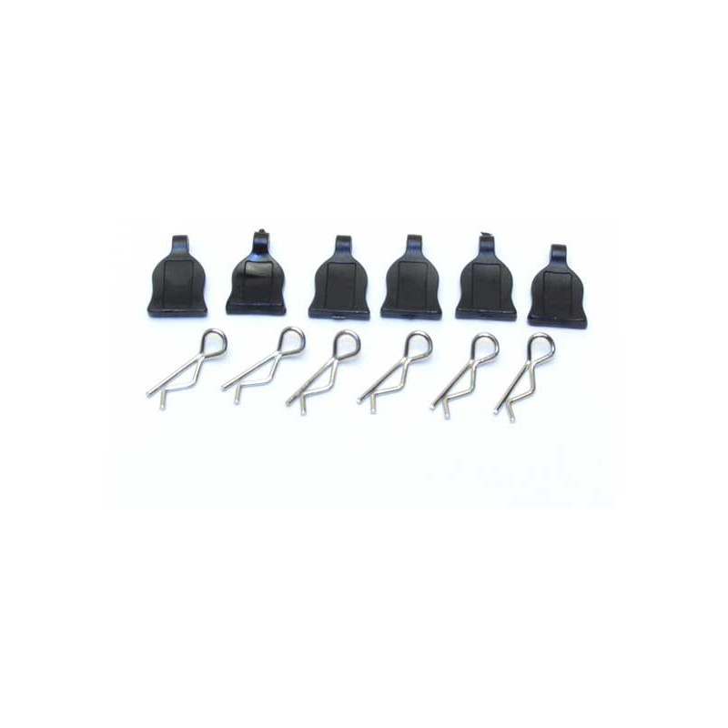 Radio -controlled car accessories 6 clips at ENLEV. fast black | Scientific-MHD