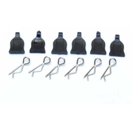 Radio -controlled car accessories 6 clips at ENLEV. fast black | Scientific-MHD