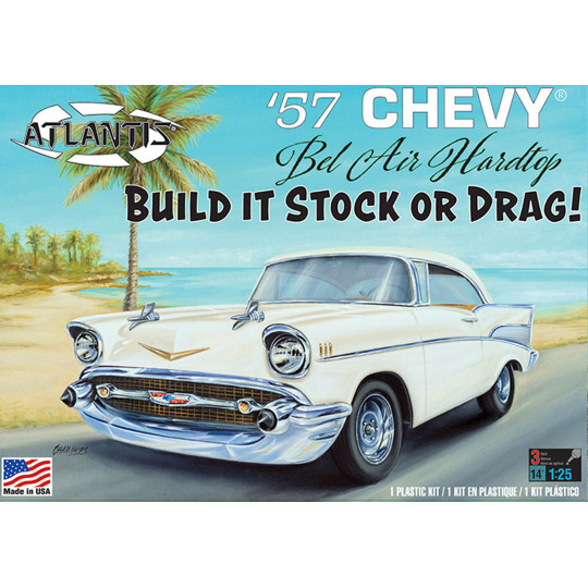 Plastic Model Car Chevy Bel Air 1957 1:25 Plastic Model Car Chevy Bel...
