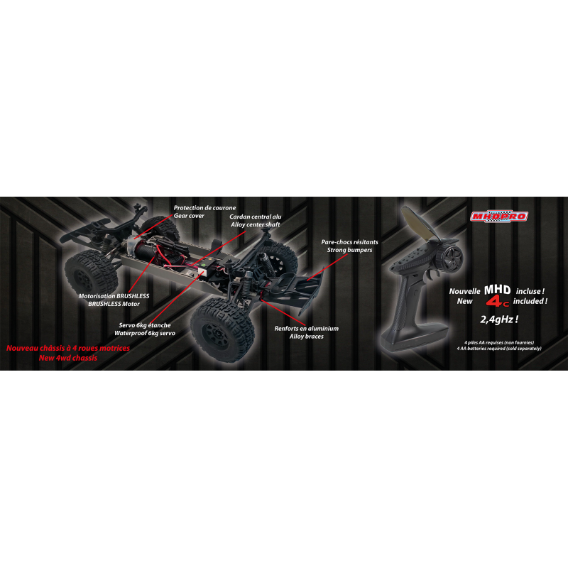 Draft car -controlled car interceptor black XL 1/10 | Scientific-MHD