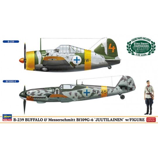 Plastic model aircraft B-239 Buffalo and BF109G-6 'Juutilainen' 1:72 Plastic model aircraft...