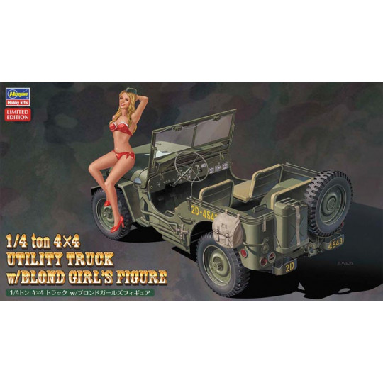 Plastic Model Car Jeep + Figure 1/24 SP449 Plastic Model Car Jeep +...