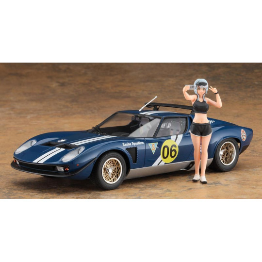 Lamborghini Jota SVR Plastic Model Car with Sasha Ilyushina Figure SP556 1:24 Lamborghini Jota SVR...