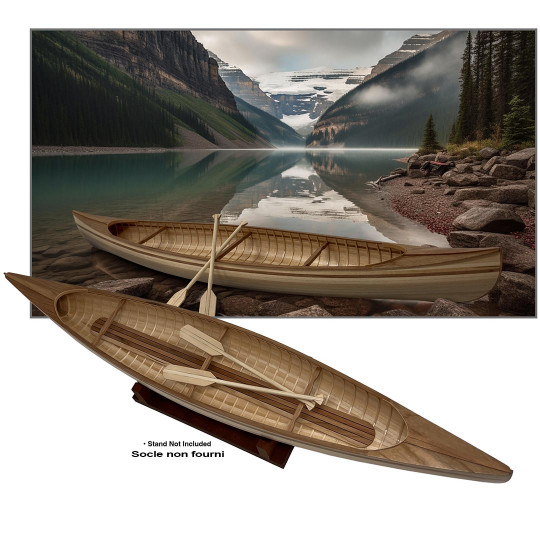 Static Canadian Canoe Boat 1:8