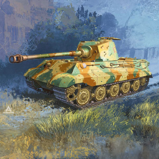Plastic model of German King Tiger tank "Henschel Turret" 1:72 Plastic model of German...
