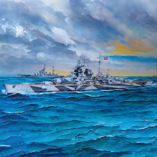 Plastic model ship TIRPITZ...